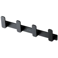 Планка с крючками Am.Pm Func A8F35922 для ванны, черный матовый