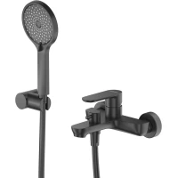 Смеситель для ванны Cezares Stylus STYLUS-VD-NOP с душевым гарнитуром, черный матовый