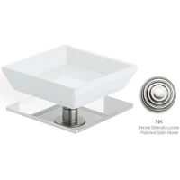 Мыльница Stil Haus Urania 616(36-BI) настольная, никель/белый