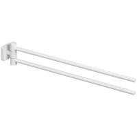 Полотенцедержатель Kludi Vela S 2597753 44,1 см, поворотный, двойной, белый матовый