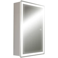 Зеркальный шкаф Silver Mirrors Киото LED-00002682 60x80 см L/R, с LED-подсветкой, сенсорным выключателем, антизапотеванием, белый