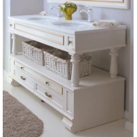 Тумба с раковиной слоновая кость золотая патина 157,4 см Atoll Джулия