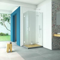 Душевой уголок Vegas Glass AFA-F Retta 100*80 01 02 R 100x80 см R, профиль белый, стекло шиншилла