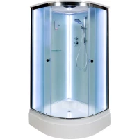 Душевая кабина 100x100x220 см Deto D271SLED матовое