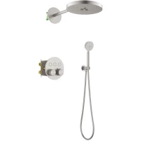 Душевой комплект Timo Saona SX-2308/13SM 300 мм, с термостатом, никель матовый