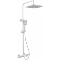 Душевая система Kaiser Cube 01382-4 260x188 мм, с термостатом, белый матовый