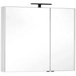 Изображение товара зеркальный шкаф 99,5x85,1 см белый aquanet тулон 00183393