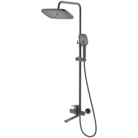 Душевая система Splenka S40.24.07 300x190 мм, со смесителем, серый матовый