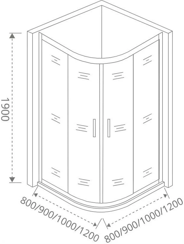Душевой уголок 80х80 см Good Door Cofe R-80-C-B прозрачное KF00001 - фото 3