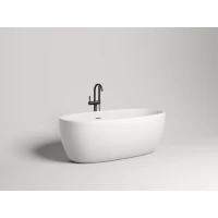 Ванна из литьевого мрамора Salini S-Stone Luce 100121M 169x87 см, отдельностоящая, белый матовый