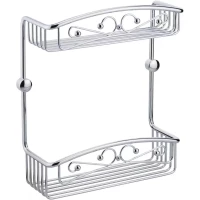 Полка для ванной Migliore 22038 26,3 см, двойная, хром