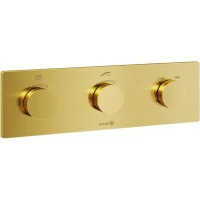 Термостат для ванны Kludi PushTronic 38300N0-00 встраиваемый, золотой матовый