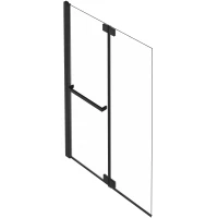 Шторка на ванну Jacob Delafon Adequation E4931-BL 100 см, профиль черный матовый, стекло прозрачное