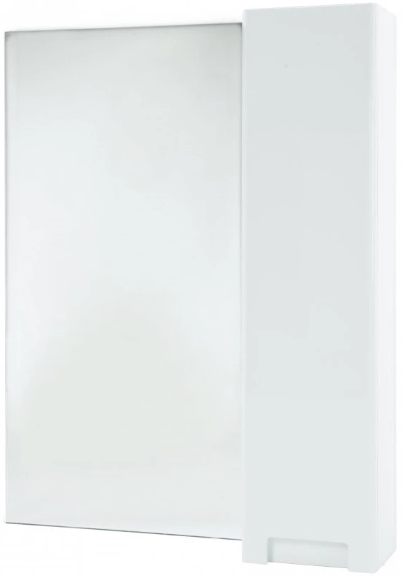 Зеркальный шкаф 58x80 см белый глянец R Bellezza Пегас 4610409001018 зеркальный шкаф 68х80 см белый глянец l bellezza пегас 4610411002010
