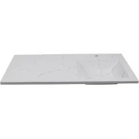 Раковина Uperwood Марсал 291120411 120,2x48,6 см R, над стиральной машиной, без кронштейнов, белый мрамор