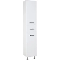 Пенал Bellezza Балтика 4628904100013 напольный L/R, с бельевой корзиной, белый глянец