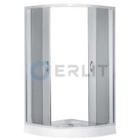 Душевой уголок с поддоном 90x90x195 см Erlit Comfort ER0509-C4 тонированное стекло