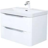 Тумба с раковиной IDDIS Cloud X CLX80W0i95K 79,5 см, подвесная, белый глянец
