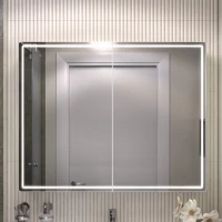 Зеркальный шкаф Vigo Geometry Classic 119 99,6x79 см, с LED-подсветкой, сенсорным выключателем, белый матовый