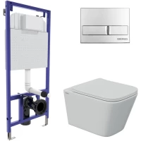 Комплект подвесной унитаз Berges Floe S + система инсталляции Berges Novum L3 043242