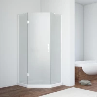Душевой уголок Vegas Glass AFA-Pen NOVO 90 01 10 L 90x90 см L, профиль белый, стекло сатин