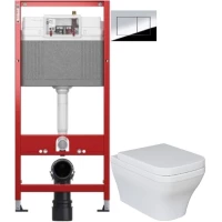 Комплект подвесной унитаз Ambassador Benefit 203T20001R-202T20001 + система инсталляции Tece 9400412