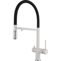 Смеситель для кухни Rivelato Adria 1523517 brina cromo с подключением к фильтру, гибким изливом, хром/иней