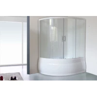 Шторка на ванну Royal Bath Alpine RB160ALP-T 160 см, профиль белый, стекло прозрачное