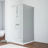 Душевая перегородка Vegas Glass EAF NOVO h2000 76 07 07 76 см, профиль матовый хром, стекло графитовое