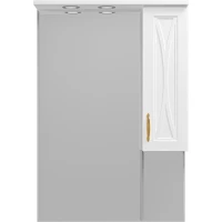 Зеркальный шкаф 68,6x100 см белый матовый R Misty Амбра П-Амб0270-0322ЯП