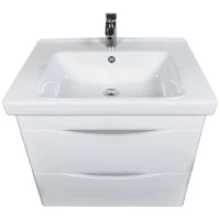 Тумба с раковиной белый глянец 65 см Orange Sonic So-65Tu+Ra