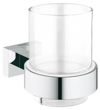 стакан для ванной grohe essentials cube с держателем 40755001 Стакан с держателем Grohe Essentials Cube 40755001