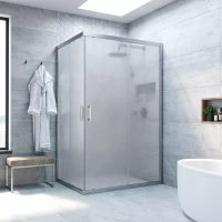 Душевой уголок Vegas Glass ZA-F NOVO h2000 95*85 07 10 95x85 см, профиль матовый хром, стекло сатин