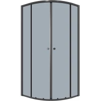 Душевой уголок Niagara NG-1003-14T 77,5x77,5 см, профиль черный матовый, стекло тонированное