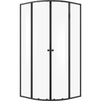 Душевой уголок Mario RIO1390B1 90x90 см, профиль черный матовый, стекло прозрачное