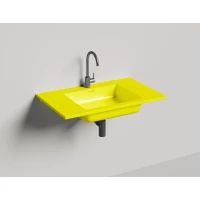 Раковина Salini S-Stone Onda 1402201MF 80x50 см, подвесная, покраска по RAL матовый полностью