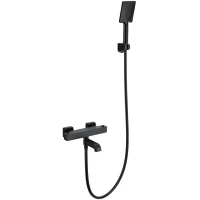 Термостат для ванны Wonzon & Woghand Stay 3 WW-B2026-A1-MB с душевым гарнитуром, черный матовый