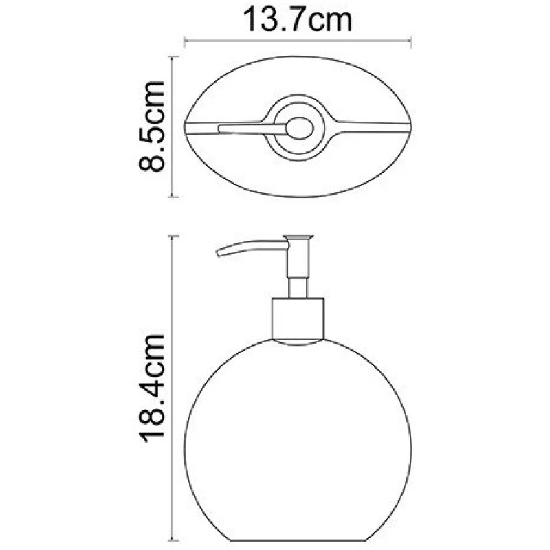 Дозатор 620 мл WasserKRAFT Eider K-33399 Дозатор 620 мл WasserKRAFT Eider K-33399