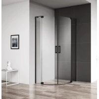 Душевой уголок 80-90x80-90 см Cezares SLIDER-R-2-80/90-C-NERO прозрачное