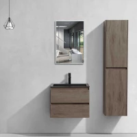 Комплект мебели темный дуб 60 см Vincea Luka VMC-2L600RO + VCB-13600B + VLM-2J600