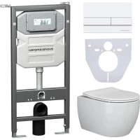 Комплект подвесной унитаз Ceramica Nova Play CN3001 + система инсталляции Ceramica Nova Envision Flat CN1002W + CN1000
