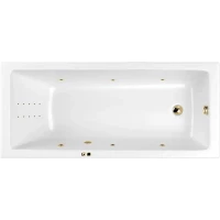 Акриловая ванна Whitecross Wave Slim 0111.160080.100.LINENANO.GL 159,5x80 см, с гидромассажем, белый