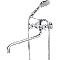 Смеситель для ванны Viko V-1225 универсальный, с душевым гарнитуром, хром