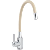 Смеситель для кухни Viko V-4437 с гибким изливом, хром/бежевый