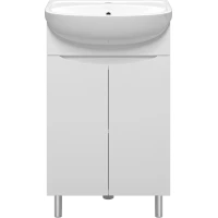 Тумба под раковину Misty Мисти Э-Сма01050-031Пр 49 см, напольная, белый глянец