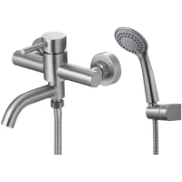 Смеситель для ванны G.Lauf ZAP3-A090 с душевым гарнитуром, нержавеющая сталь