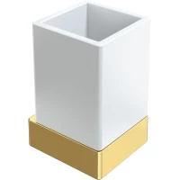 Стакан для зубных щеток Boheme Qubic 10724-G настенный, золотой