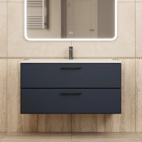 Тумба под раковину Uperwood Foster New TFosterNEW100b 99,6 см, подвесная, черный матовый