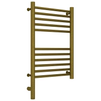 Полотенцесушитель электрический 600x400 состаренная бронза МЭМ левый, перемычка прямая Сунержа Богема 3.0 05-5804-6040