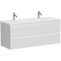 Тумба с раковиной Sancos Folk FL120W + CN7016 121 см, подвесная, белый матовый